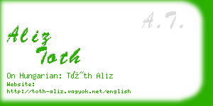 aliz toth business card